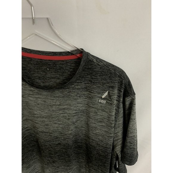 Reebok Men’s 2XL Gray Color Fade Stripe Active Gym Training Shirt - Picture 2 of 5